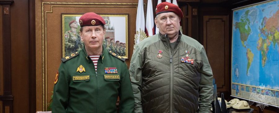 ГЕНЕРАЛ АРМИИ ВИКТОР ЗОЛОТОВ И ГЕРОЙ РОССИИ СЕРГЕЙ ЛЫСЮК ОБСУДИЛИ ПЕРСПЕКТИВЫ РАЗВИТИЯ ОБЩЕСТВЕННОГО ДВИЖЕНИЯ «ГВАРДЕЙСКАЯ СМЕНА» ПОД ЭГИДОЙ РОСГВАРДИИ