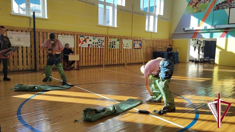 В селе Тасагар прошли соревнования между классами Росгвардии и Юнармии на кубок ветеранов боевых действий Вилюйского района