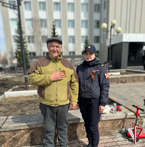 В Нерюнгринском и Мегино-Кангаласском районах с участием Росгвардии проходит акция «Георгиевская лента»